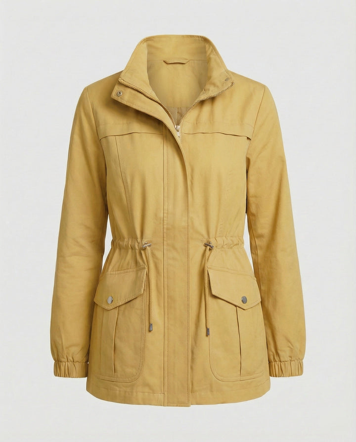 Nessa | Casual Utility Jacket with Drawstring Waist and Flap Pockets