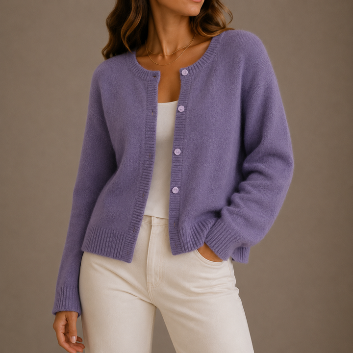 Kerrie | Women’s Round Neck Knit Cardigan