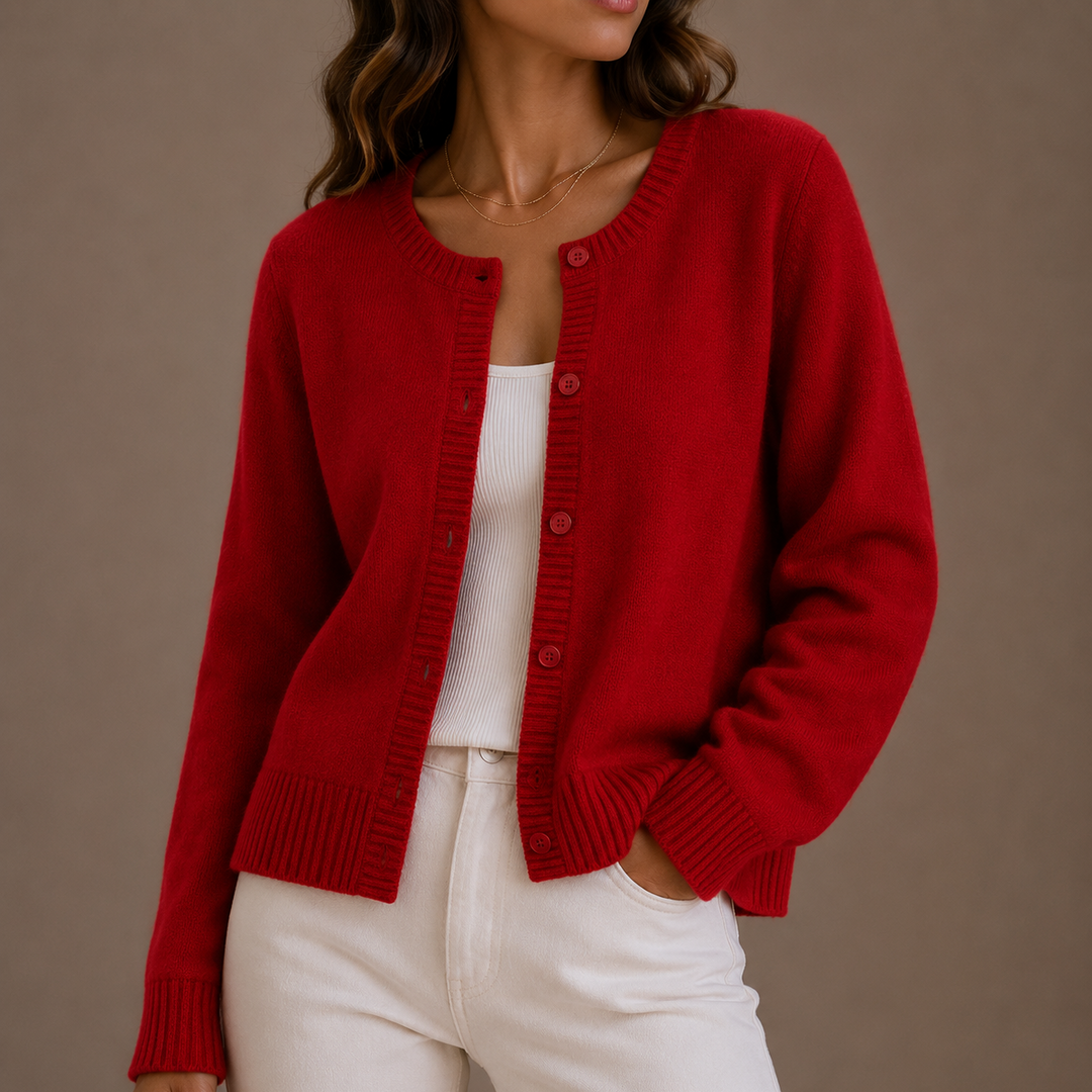 Kerrie | Women’s Round Neck Knit Cardigan