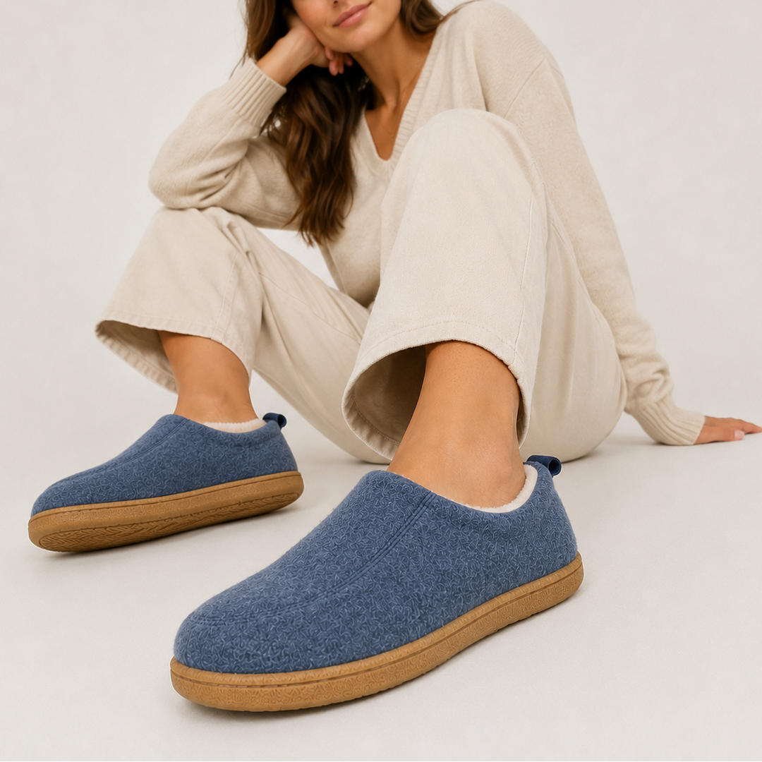 Unisex Orthopaedic Slippers | Warm Fleece Lined Supportive House Shoes