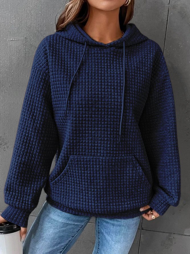 Maisy | Comfortable Oversized Waffle Knit Hoodie with Kangaroo Pocket