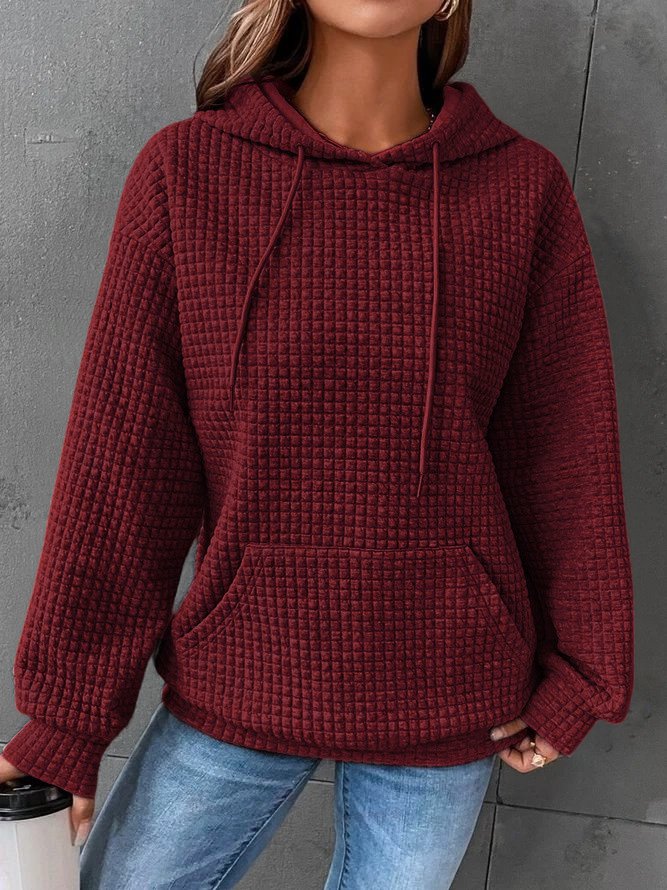 Maisy | Comfortable Oversized Waffle Knit Hoodie with Kangaroo Pocket