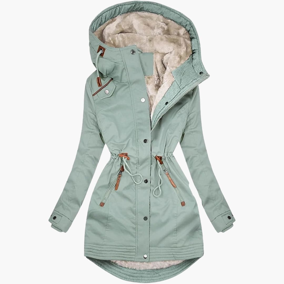 Elaine | Women’s Parka with Lined Hood and Drawstring Waist
