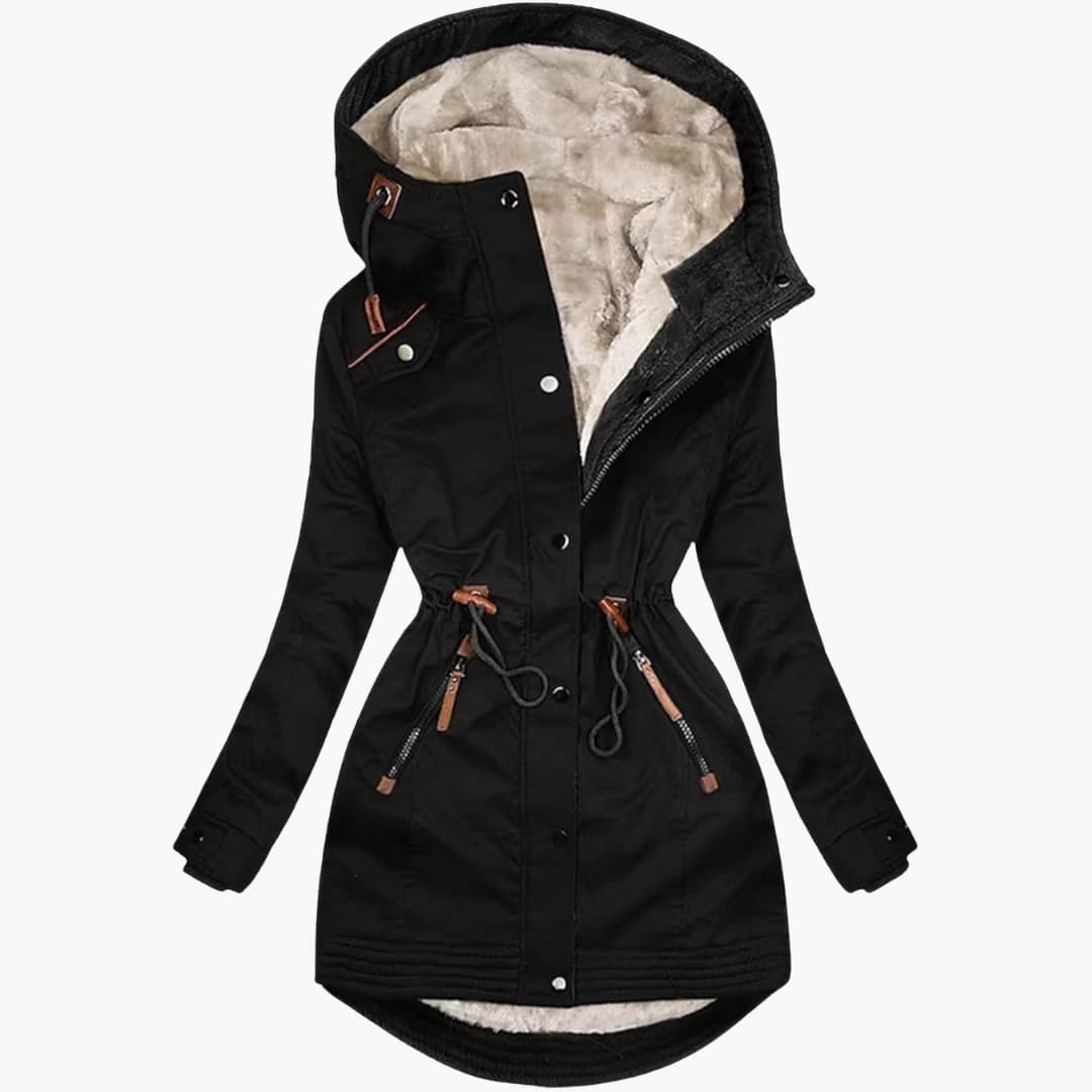 Elaine | Women’s Parka with Lined Hood and Drawstring Waist