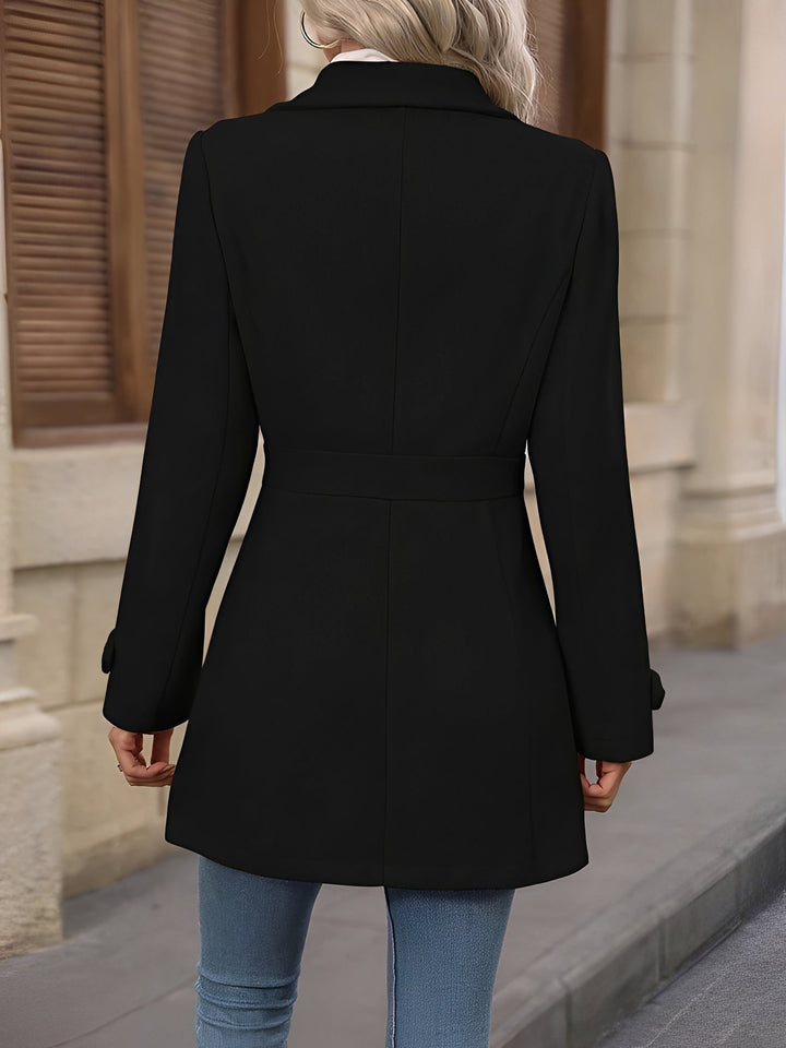 Khloe | Women's Double Breasted Trench Coat with Gold Button Detail