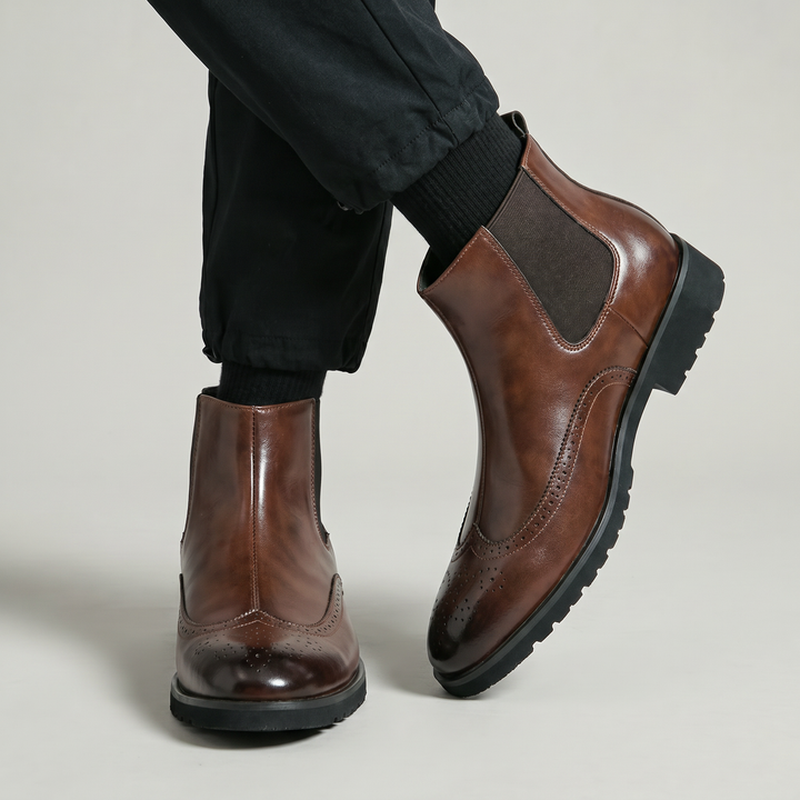 Hugo | Men's Brogue Slip On Chelsea Boots