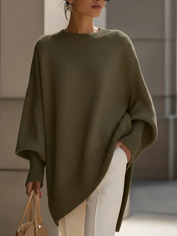 Kayla | Oversized Knit Poncho Sweater with Wide Sleeves