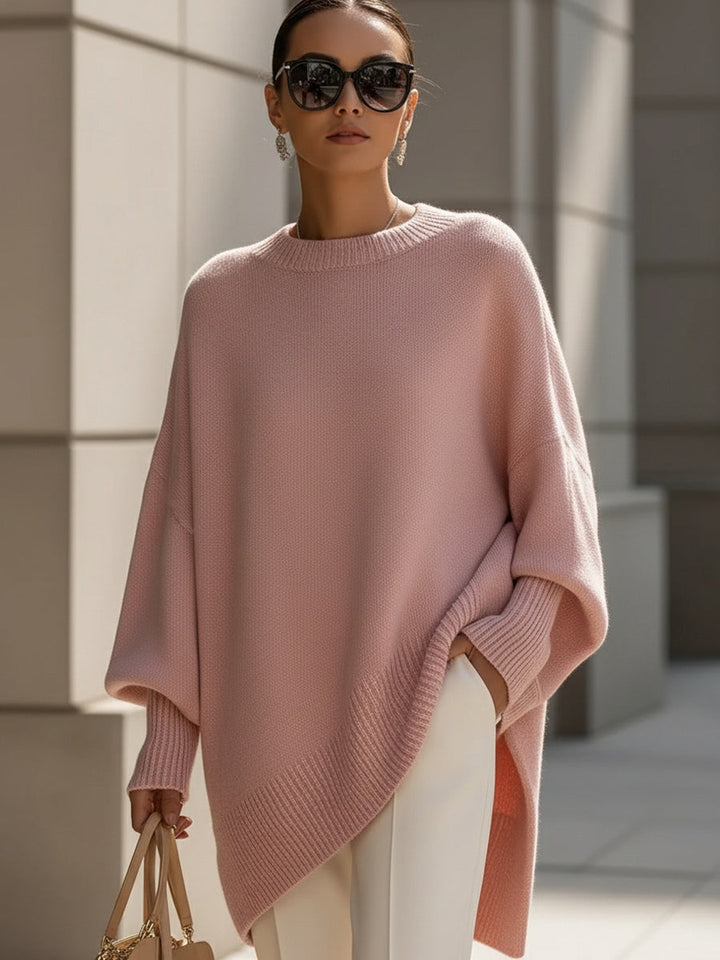 Kayla | Oversized Knit Poncho Sweater with Wide Sleeves