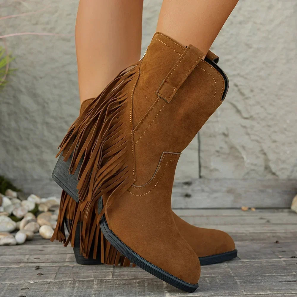 Ember | Retro Suede Cowboy Boots