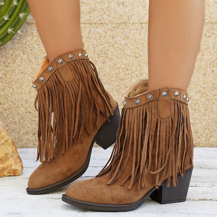 Ember | Retro Suede Cowboy Boots