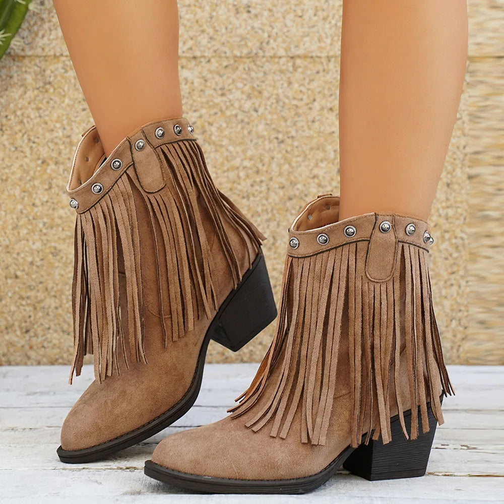 Ember | Retro Suede Cowboy Boots