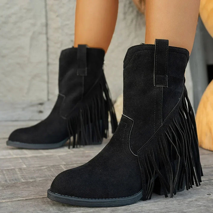 Ember | Retro Suede Cowboy Boots