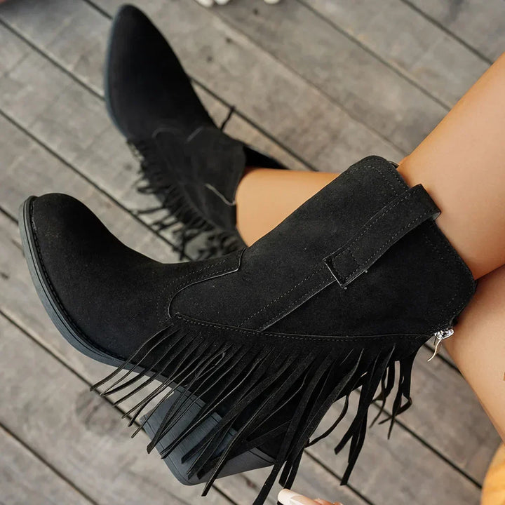 Ember | Retro Suede Cowboy Boots