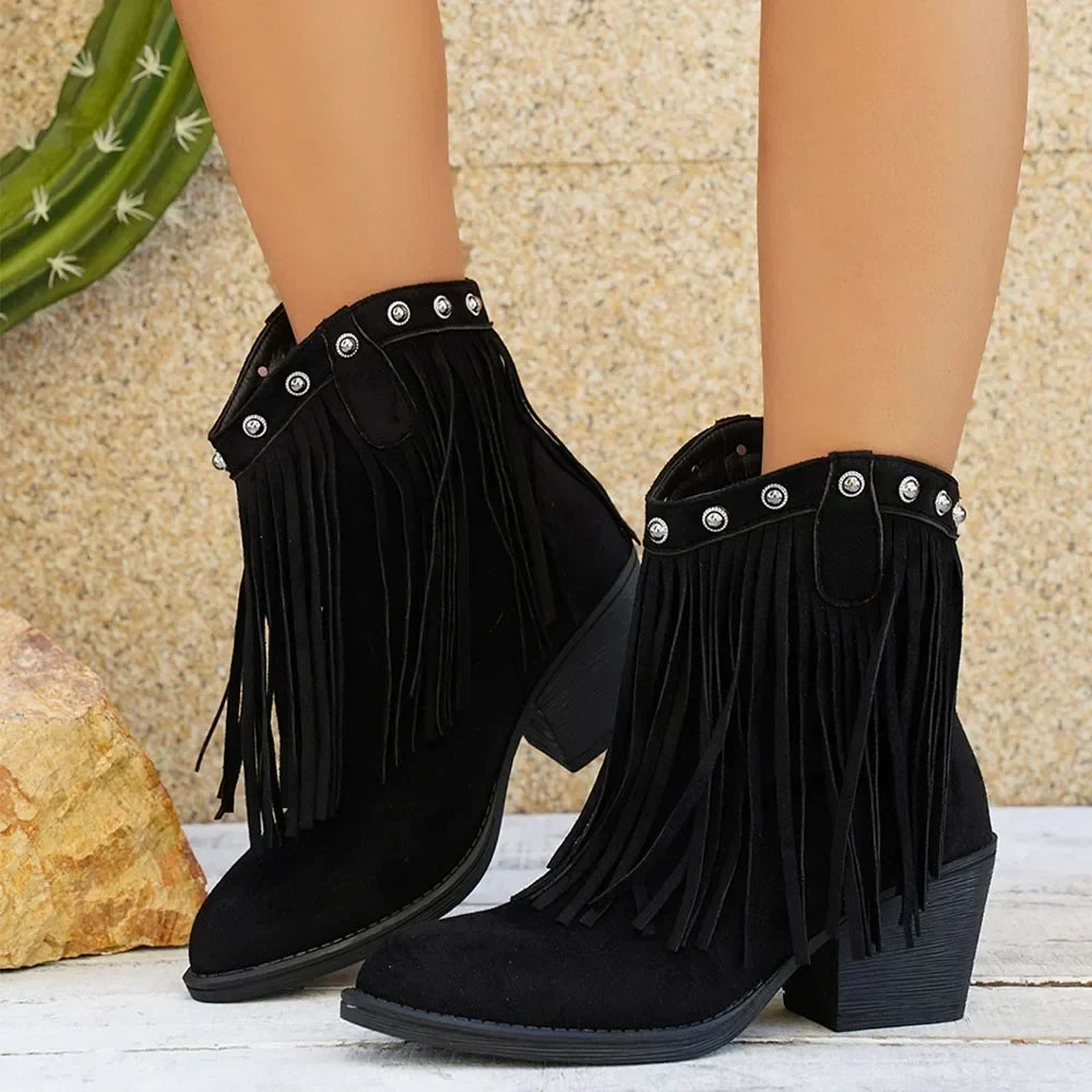 Ember | Retro Suede Cowboy Boots