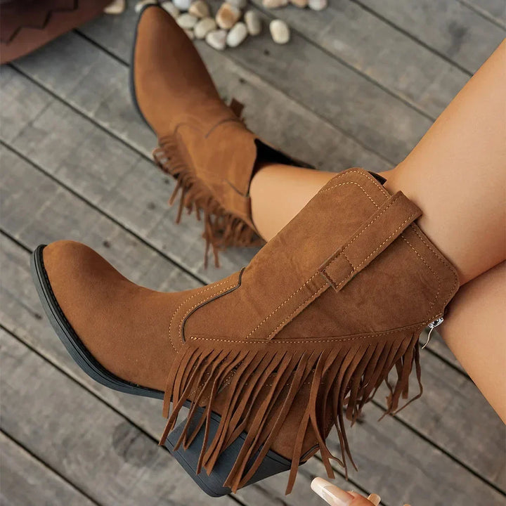 Ember | Retro Suede Cowboy Boots