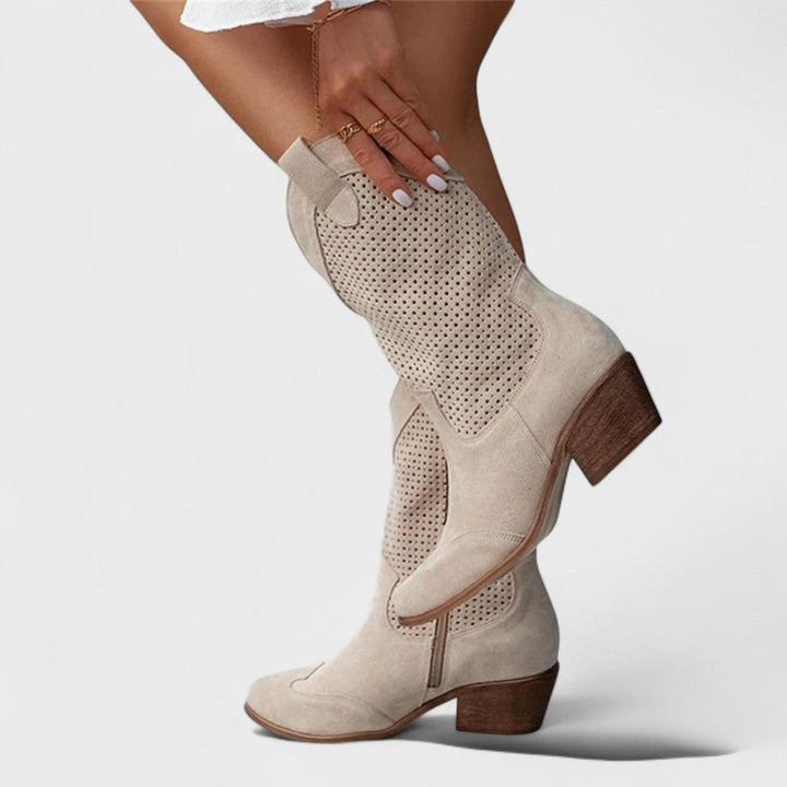 Raya | Women's Perforated Mid-Calf Boots
