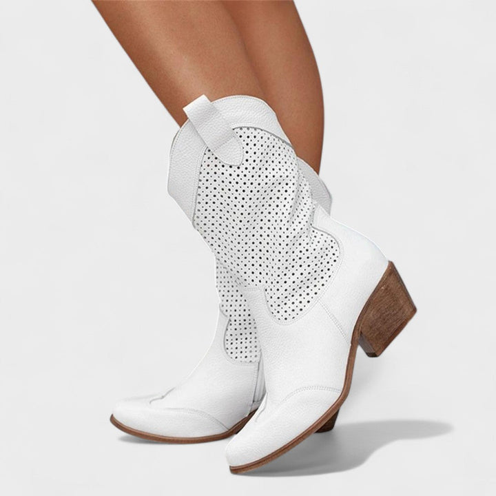 Raya | Women's Perforated Mid-Calf Boots