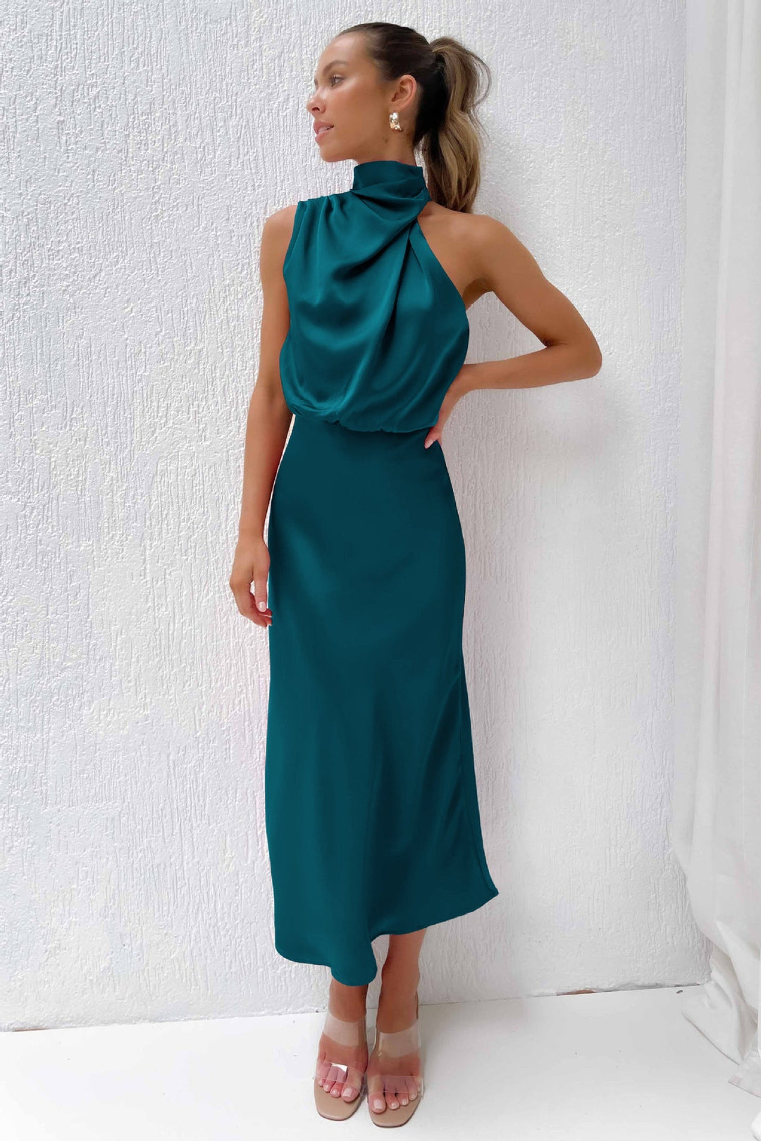 Doris | Women's Chic Halter-Neck Wedding Guest Dress