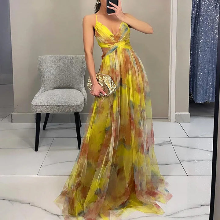 Luna | Women's Floral Wedding Guest Maxi Dress