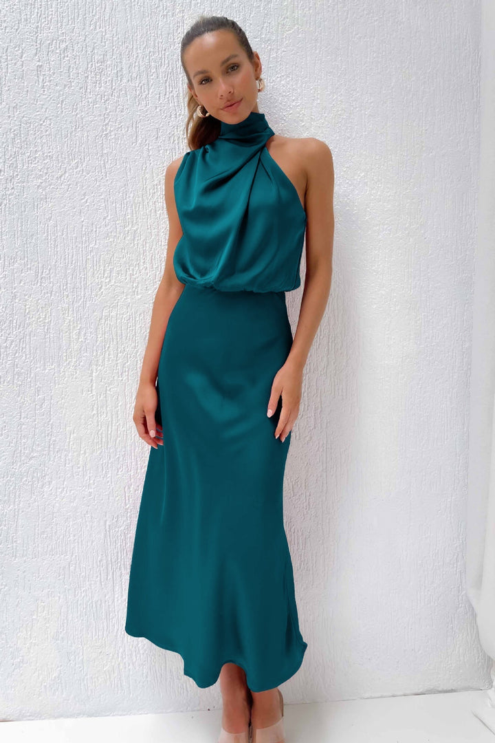 Doris | Women's Chic Halter-Neck Wedding Guest Dress
