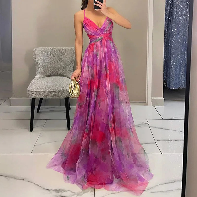 Luna | Women's Floral Wedding Guest Maxi Dress