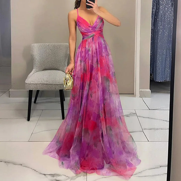 Luna | Women's Floral Wedding Guest Maxi Dress