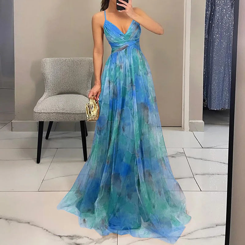 Luna | Women's Floral Wedding Guest Maxi Dress