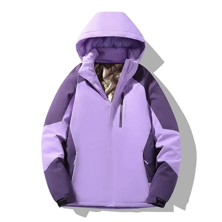 Wiktoria | Women’s ski jacket with a colour-block design and long sleeves