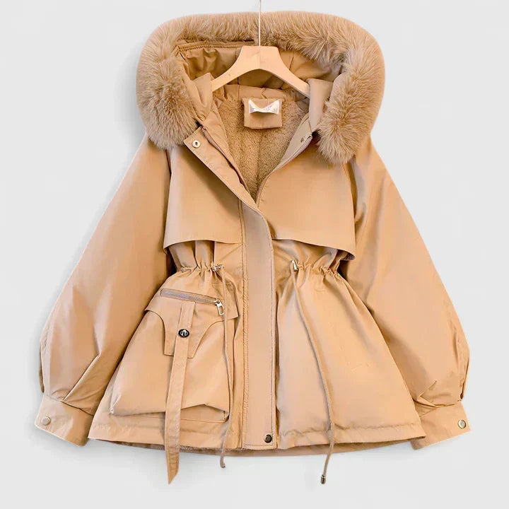 Evie | Women's Hooded Puffer Jacket with Faux Fur Trim