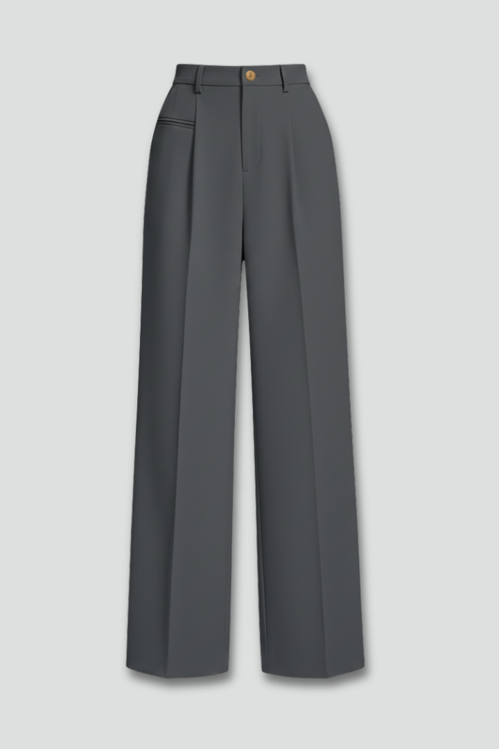 Livia | Women’s Palazzo Trousers with Front Pleats and Back Pockets