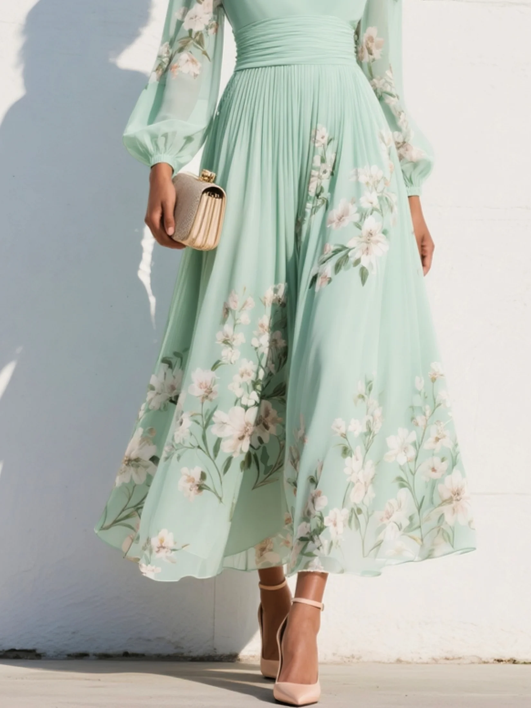 Jane | Floral Wedding Guest Midi Dress