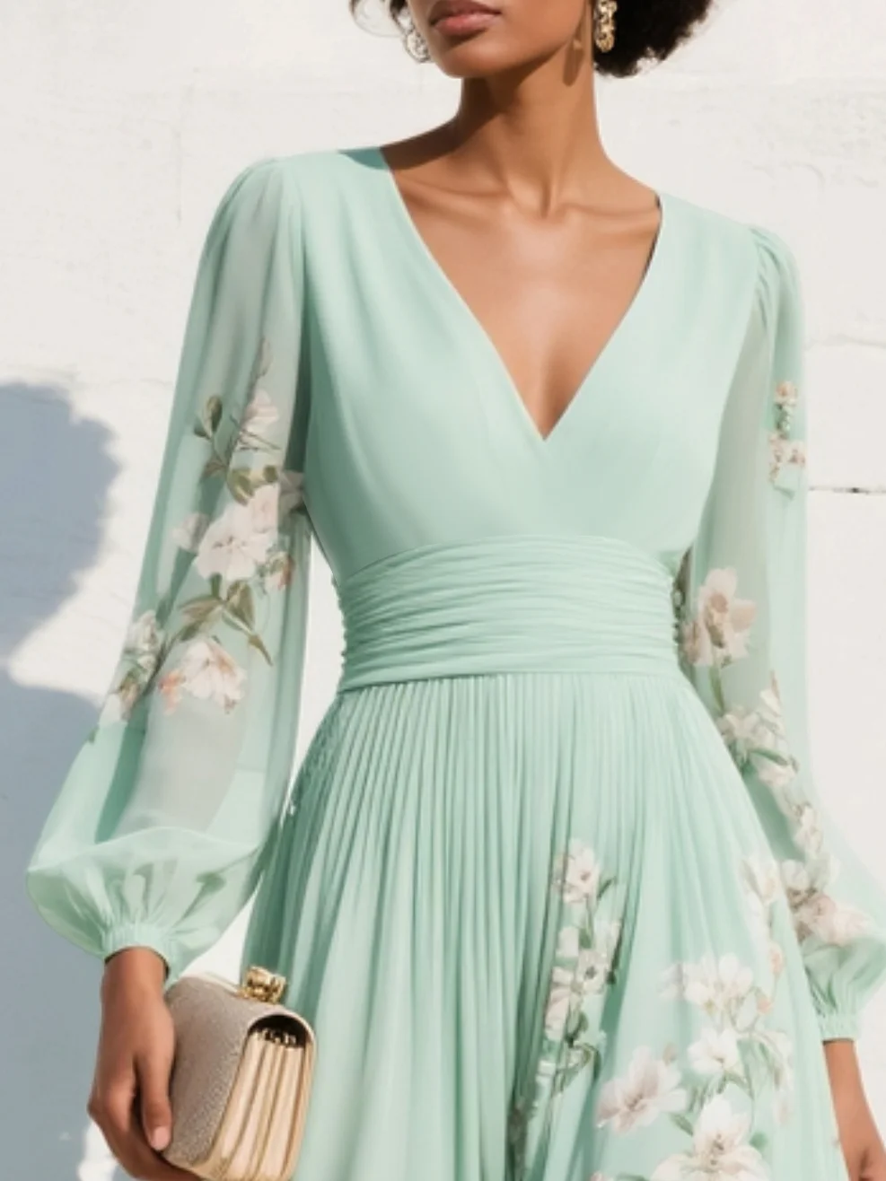 Jane | Floral Wedding Guest Midi Dress