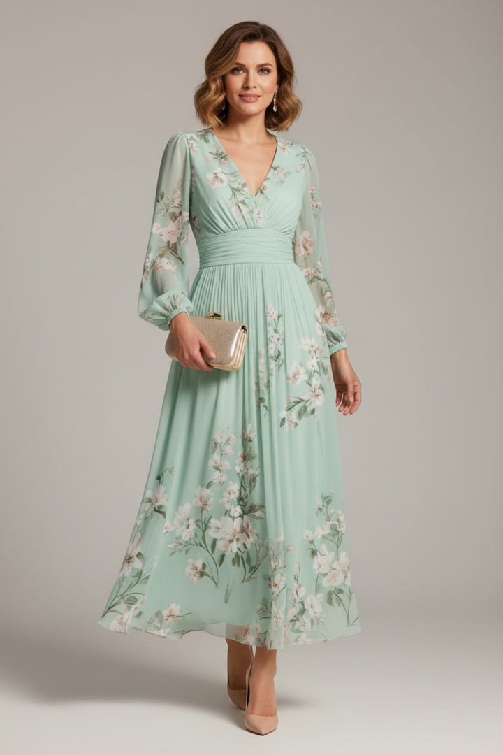 Jane | Floral Wedding Guest Midi Dress