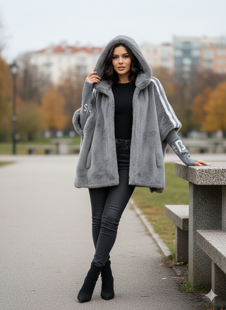 Sierra | Women's Black Faux Fur Hood Plus Size Winter Puffer Coat