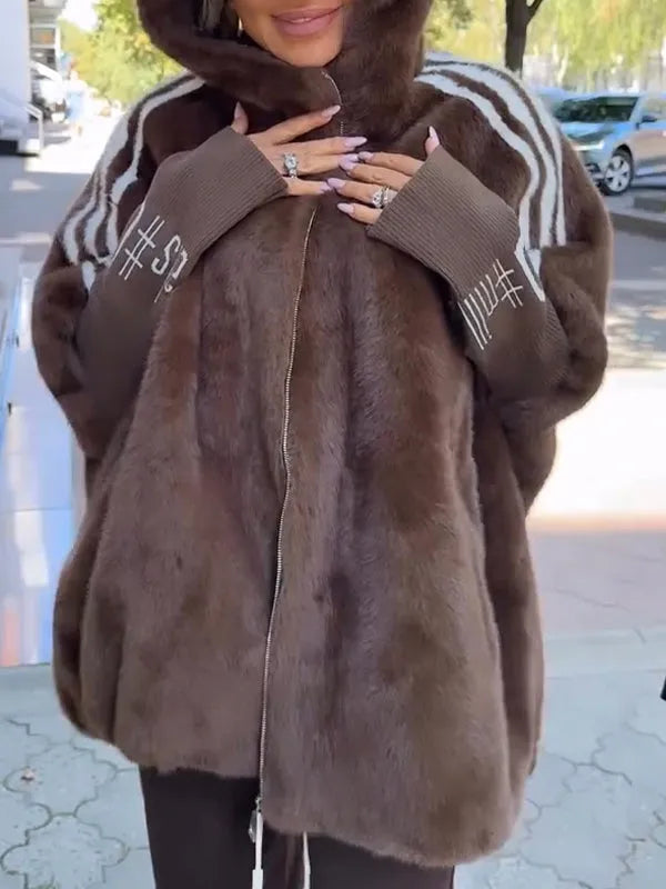 Sierra | Women's Black Faux Fur Hood Plus Size Winter Puffer Coat