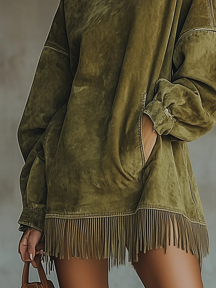 Laurie | Autumn Sweater Mini Dress with Knit Mock Neck