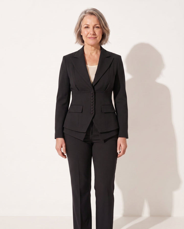 Tamara | Women's Tailored Wide Leg Trousers Blazer Suit Set