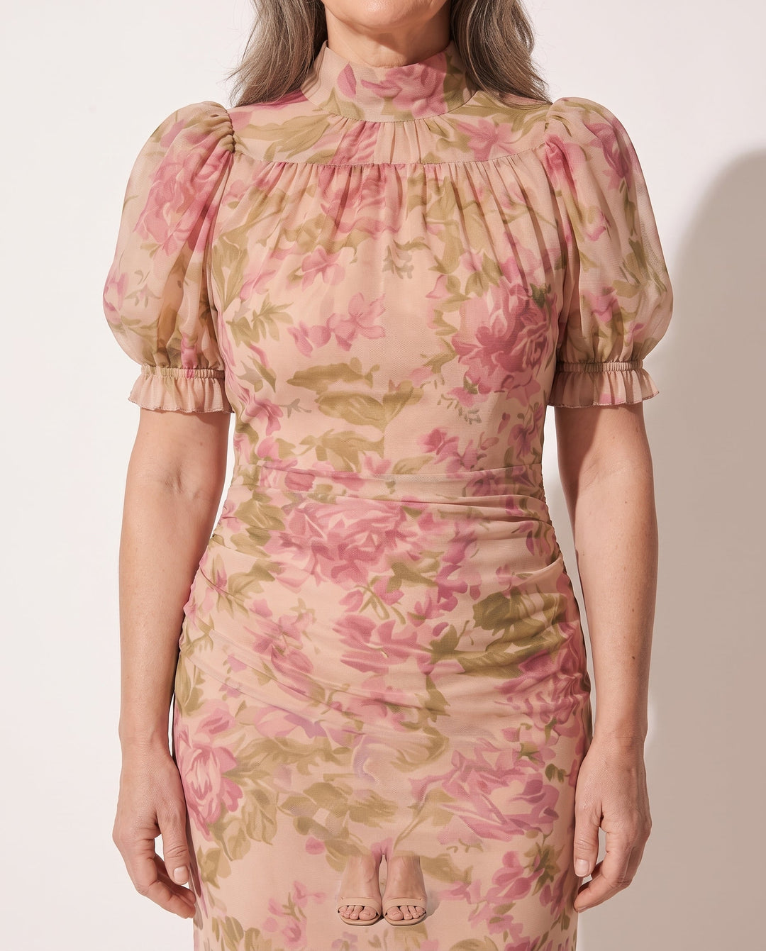 Bernice | Floral Print Puff Sleeve Ruffle Autumn Maxi Dress