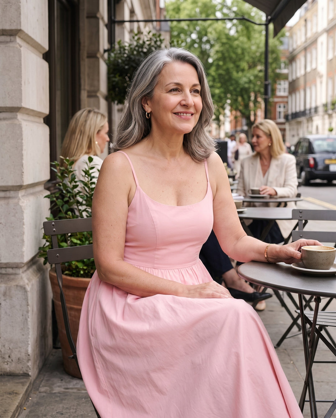 Mandy | Autumn Strappy Scoop Neck Evening Midi Dress