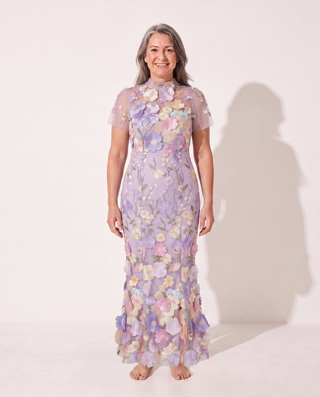 Viola | Floral Autumn Wedding Guest Midi Dress