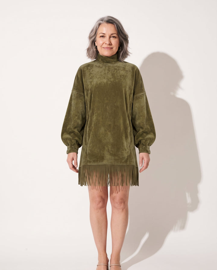 Laurie | Autumn Sweater Mini Dress with Knit Mock Neck