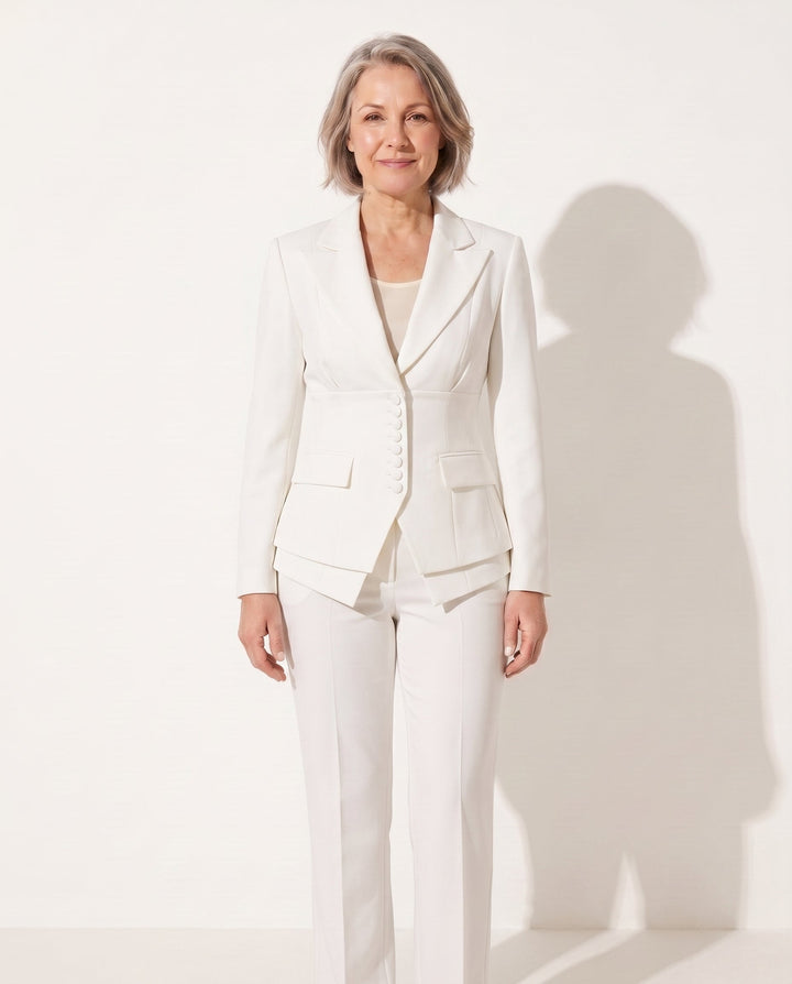 Tamara | Women's Tailored Wide Leg Trousers Blazer Suit Set