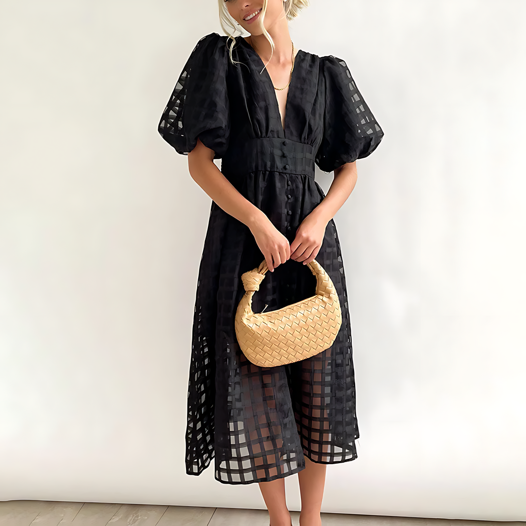 Lisa | Elegant Autumn Midi Dress