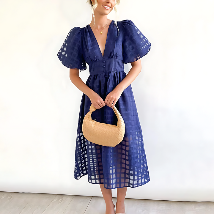 Lisa | Elegant Autumn Midi Dress