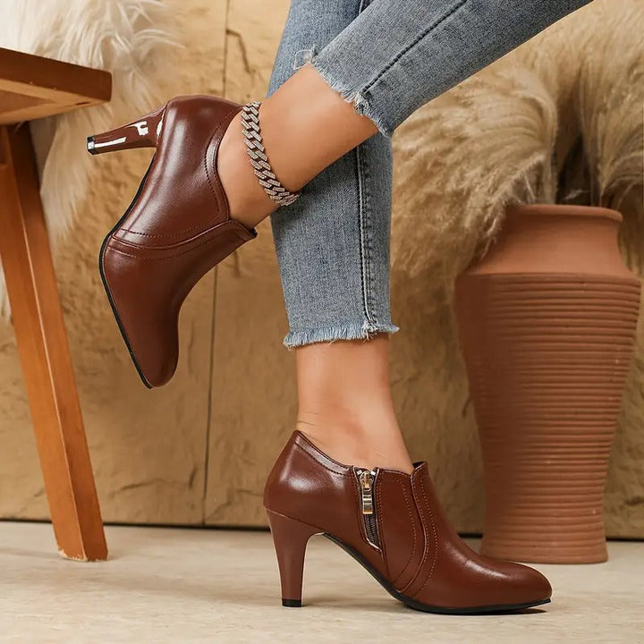 Violet | Women's Leather Comfort Ankle Boots