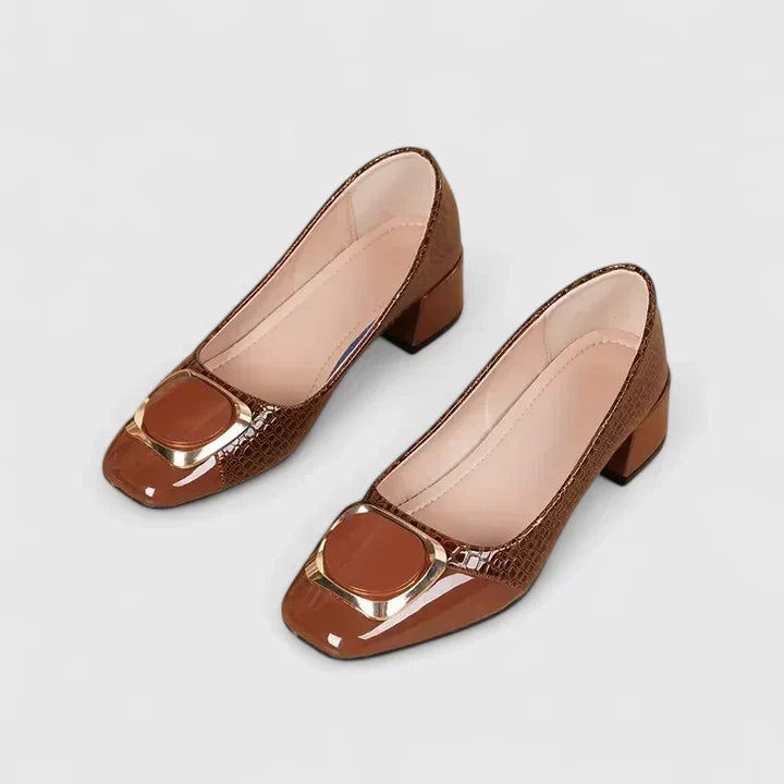Crystal | Women's Block Heel Closed Toe Loafers