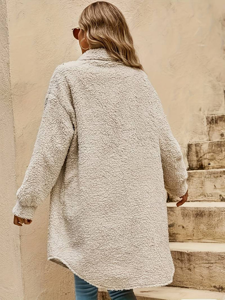 Melany | Women's Oversized Teddy Coat with Chest Pockets