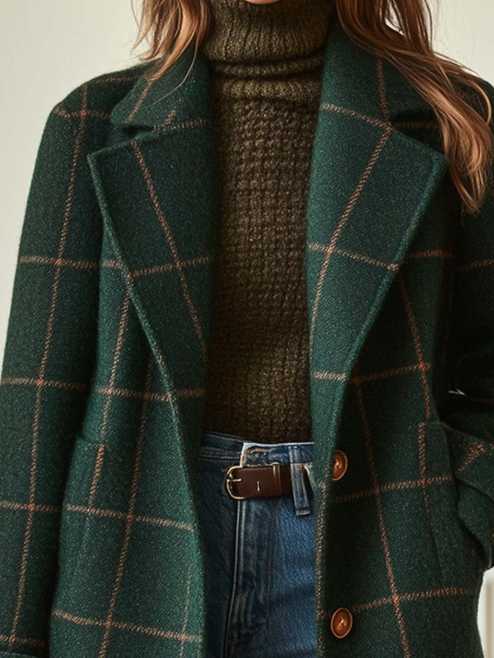 Scarlett | Women's Wool Check Coat
