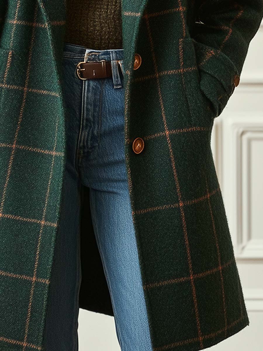Scarlett | Women's Wool Check Coat