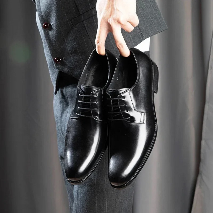 Caleb | Men's Classic Round-Toe Lace-Up Derby Dress Shoes